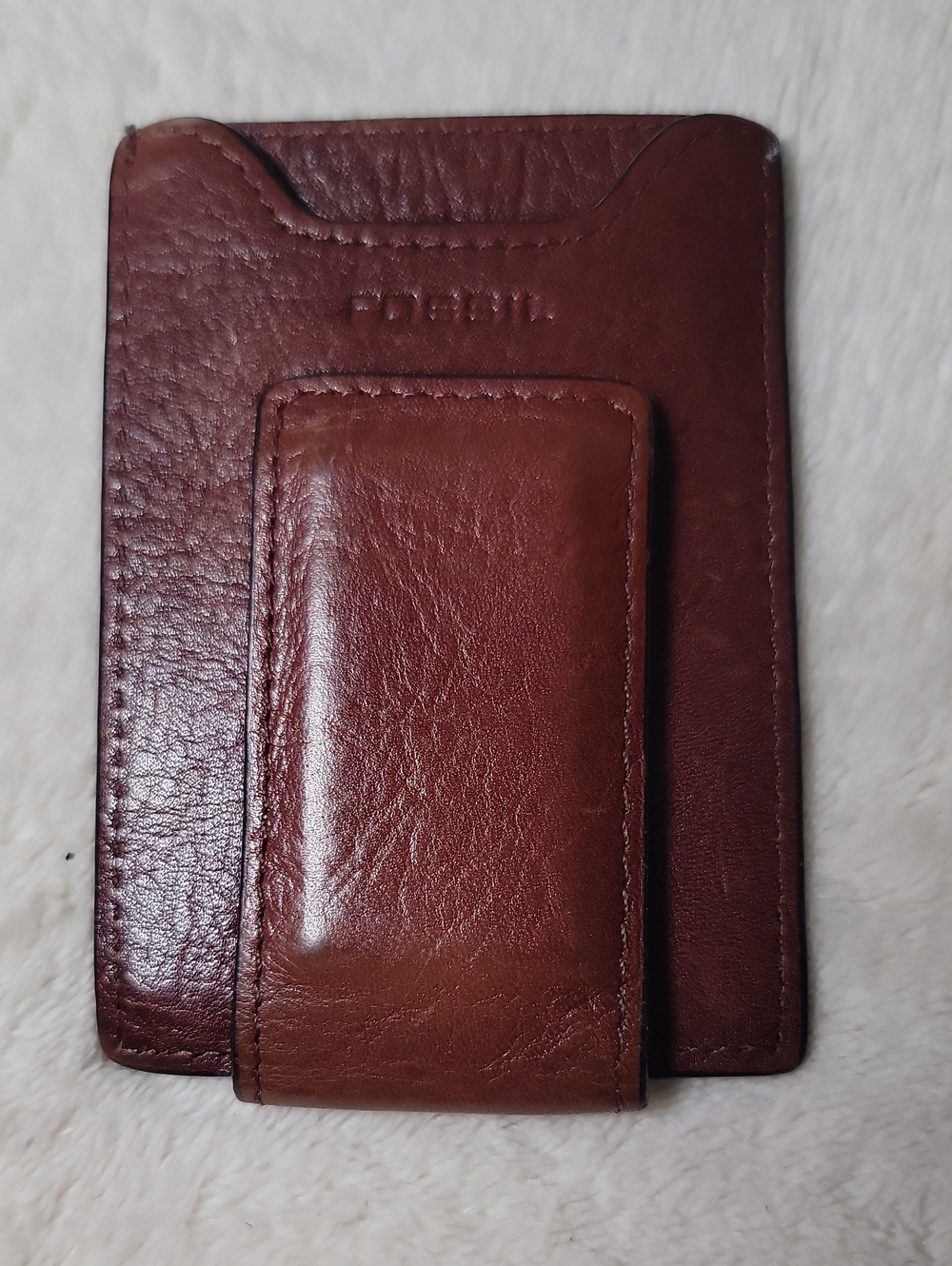 Fossil Leather Money Clip